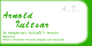 arnold kultsar business card